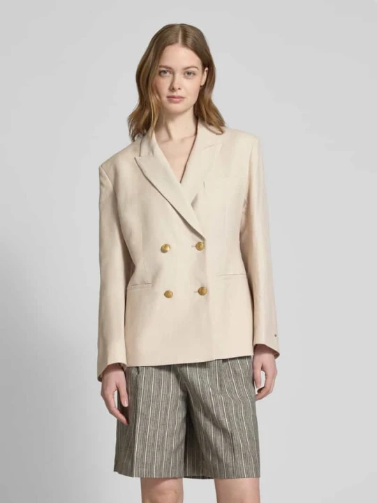 Zdjęcie produktu Żakiet o kroju regular fit z dwurzędową listwą guzikową Tommy Hilfiger Beżowy