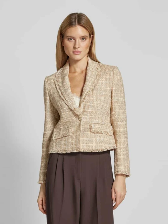 Zdjęcie produktu Żakiet o kroju regular fit z frędzlami Model 'Julice' JOOP! Piaskowy