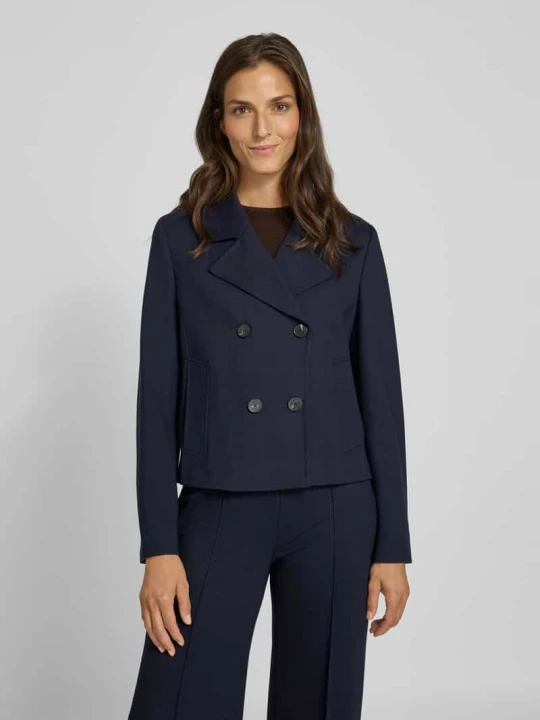 Zdjęcie produktu Żakiet o kroju regular fit z mieszanki wiskozy z kołnierzem z połami Windsor Granatowy