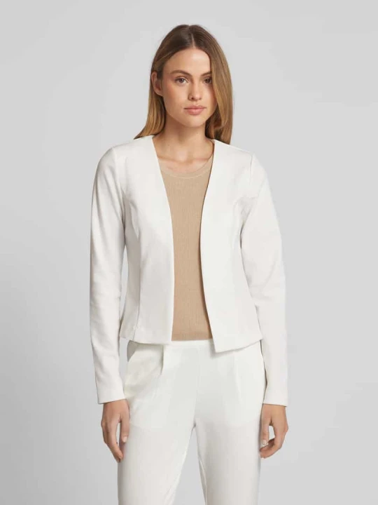 Zdjęcie produktu Żakiet o kroju regular fit z przodem bez zapięcia model ‘KATE’ Ichi Biały