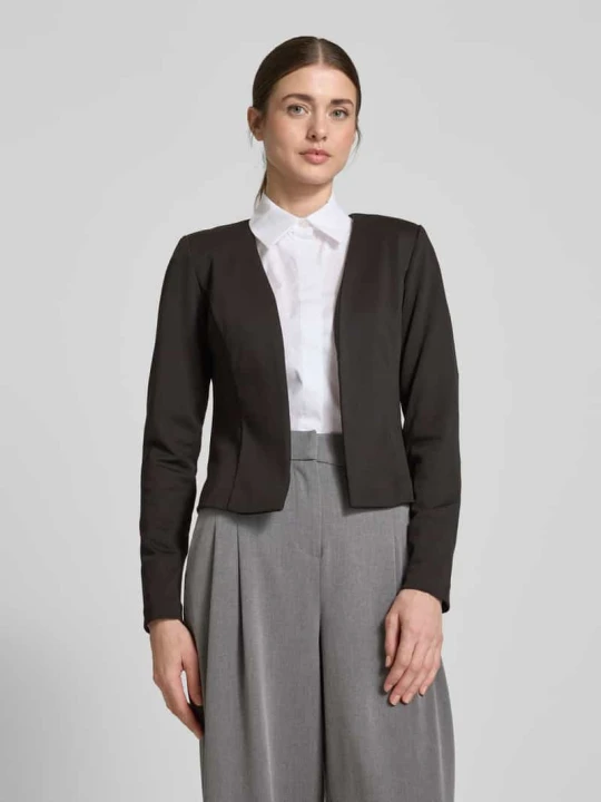 Zdjęcie produktu Żakiet o kroju regular fit z przodem bez zapięcia model ‘KATE’ Ichi Czarny