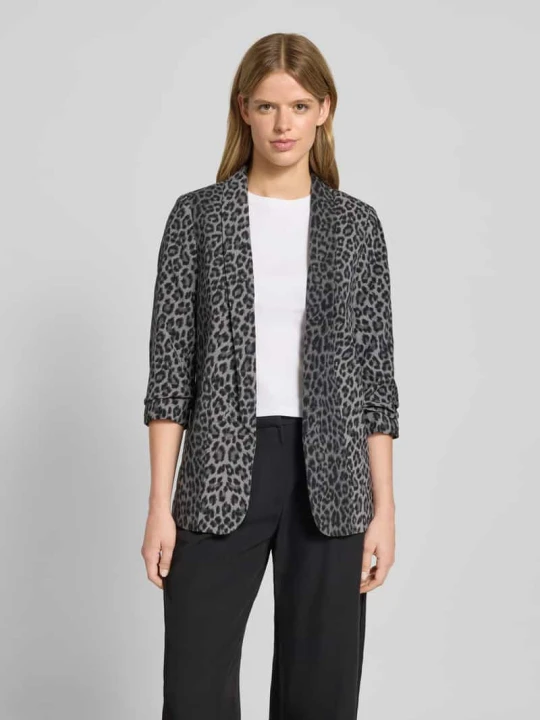 Zdjęcie produktu Żakiet o kroju regular fit z rękawem o dł. 3/4 model ‘BOSELLA’ Pieces Ciemnoszary