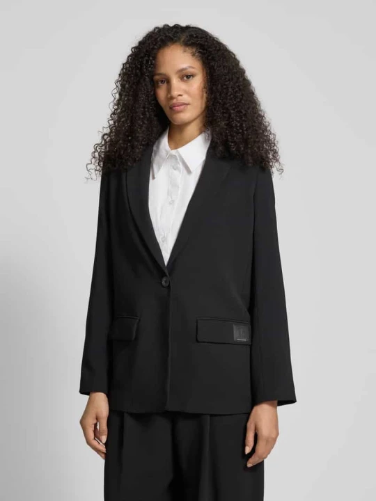 Zdjęcie produktu Żakiet o kroju relaxed fit z kołnierzem z połami Armani Exchange Czarny