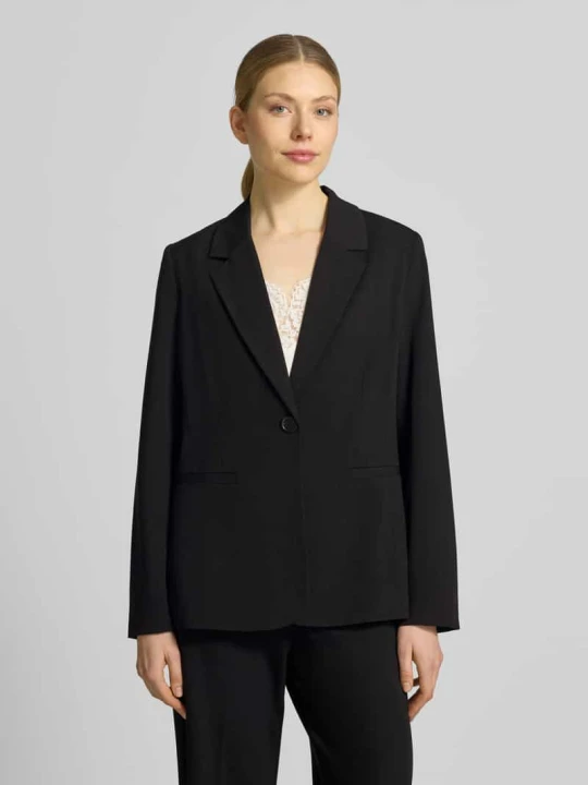 Zdjęcie produktu Żakiet o kroju relaxed fit z kołnierzem z połami Model 'Danta' B.Young Czarny