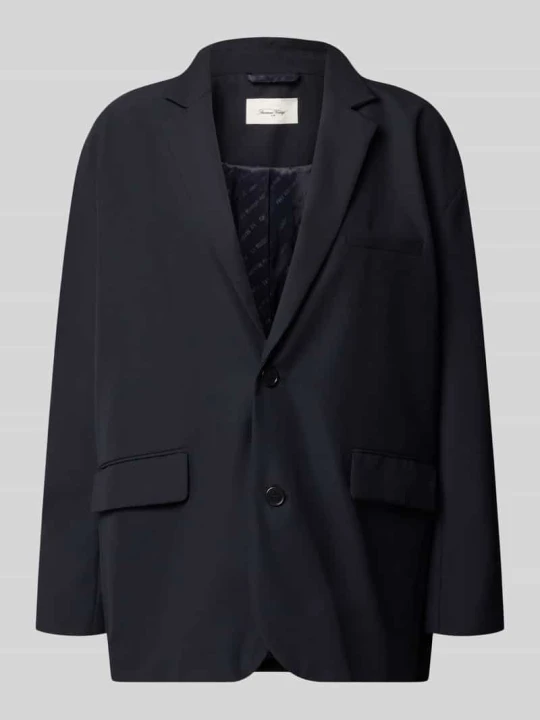 Zdjęcie produktu Żakiet o kroju relaxed fit z mieszanki wełny model 'AYANY' American Vintage Granatowy