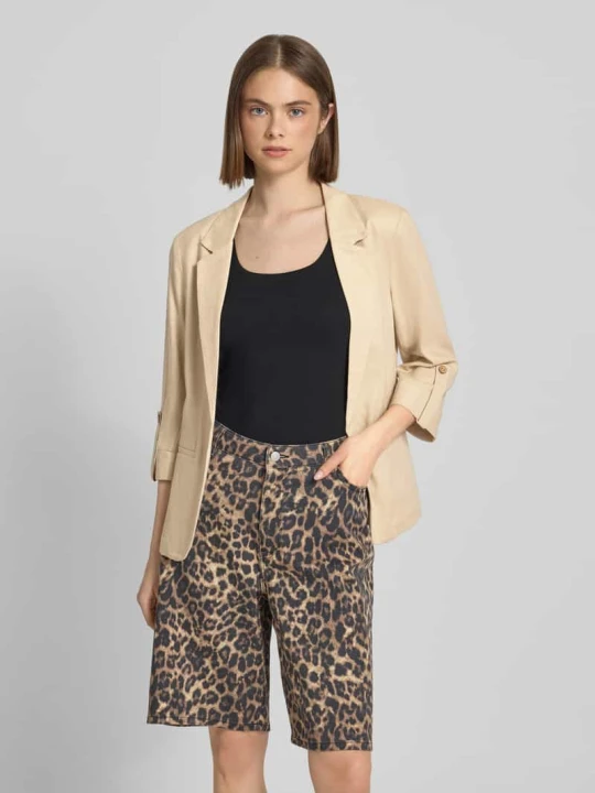 Zdjęcie produktu Żakiet o kroju relaxed fit z mieszanki wiskozy i lnu model 'GOA' Only Piaskowy