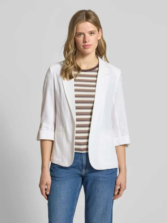 Zdjęcie produktu Żakiet o kroju relaxed fit z mieszanki wiskozy i lnu model 'GOA' Only Biały