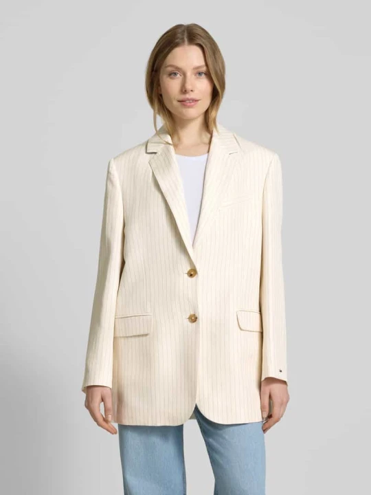 Zdjęcie produktu Żakiet o kroju relaxed fit z mieszanki wiskozy i lnu Tommy Hilfiger Piaskowy