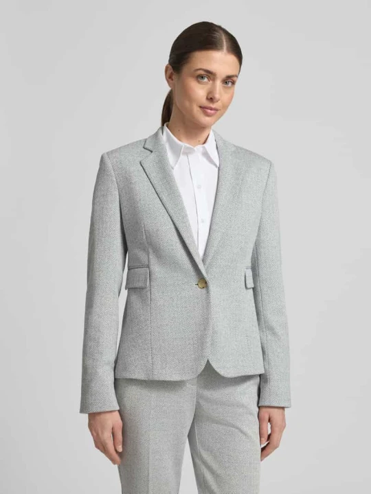 Zdjęcie produktu Żakiet o kroju shaped fit z wzór na całej powierzchni Model 'JIA13A' Boss Jasnoszary