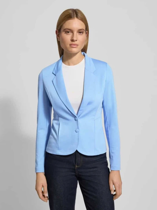 Zdjęcie produktu Żakiet o kroju slim fit z dodatkiem wiskozy Model 'Nanni' Freequent Błękitny