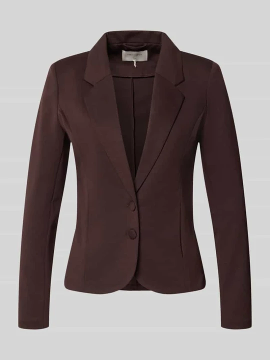 Zdjęcie produktu żakiet o kroju slim fit z dodatkiem wiskozy model 'NANNI' Freequent Ciemnobrązowy
