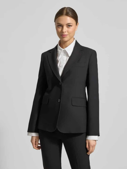 Zdjęcie produktu Żakiet o kroju slim fit z dodatkiem wiskozy Weekend Max Mara Czarny