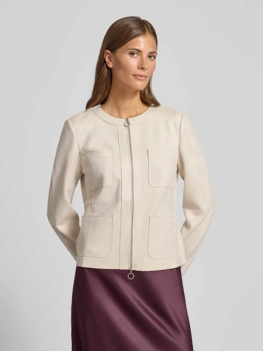 Zdjęcie produktu Żakiet o kroju slim fit z dwustronnym zamkiem błyskawicznym Betty Barclay Beżowy