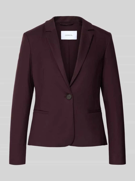 Zdjęcie produktu żakiet o kroju slim fit z elastycznej mieszanki wiskozy model 'OKTOBER' comma Bordowy