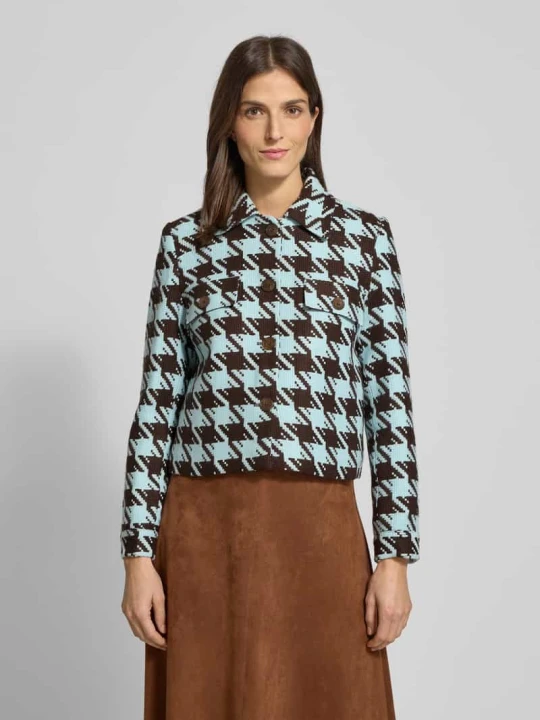 Zdjęcie produktu Żakiet o kroju slim fit z kieszonką na piersi MORE & MORE Ciemnobrązowy