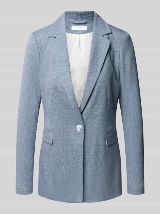 Zdjęcie produktu żakiet o kroju slim fit z kieszeniami z patką comma Niebieski