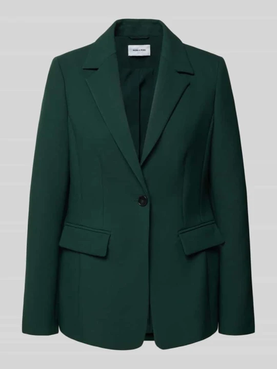 Zdjęcie produktu żakiet o kroju slim fit z kieszeniami z patką MORE & MORE Butelkowy zielony