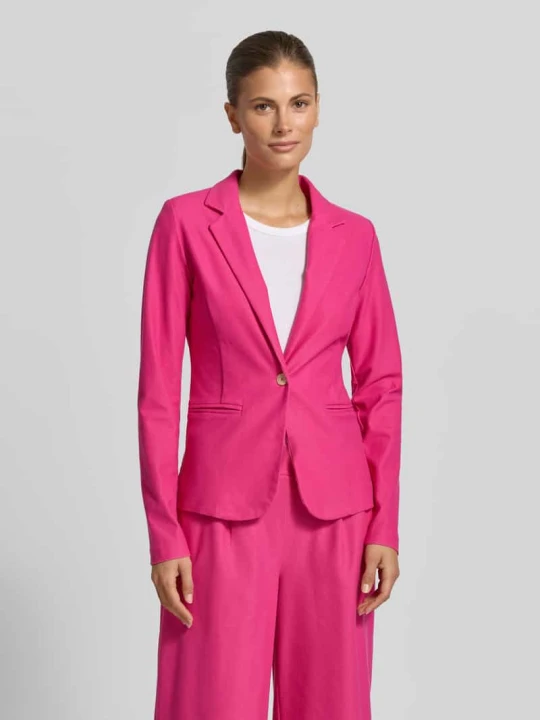 Zdjęcie produktu Żakiet o kroju slim fit z kieszeniami z wypustkami model 'KATE' Ichi Mocnoróżowy