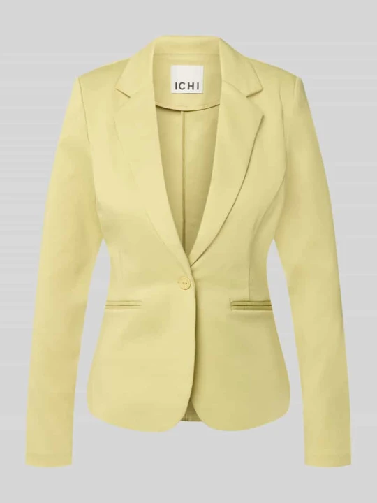 Zdjęcie produktu żakiet o kroju slim fit z kieszeniami z wypustkami model 'KATE' Ichi Trzcinowy