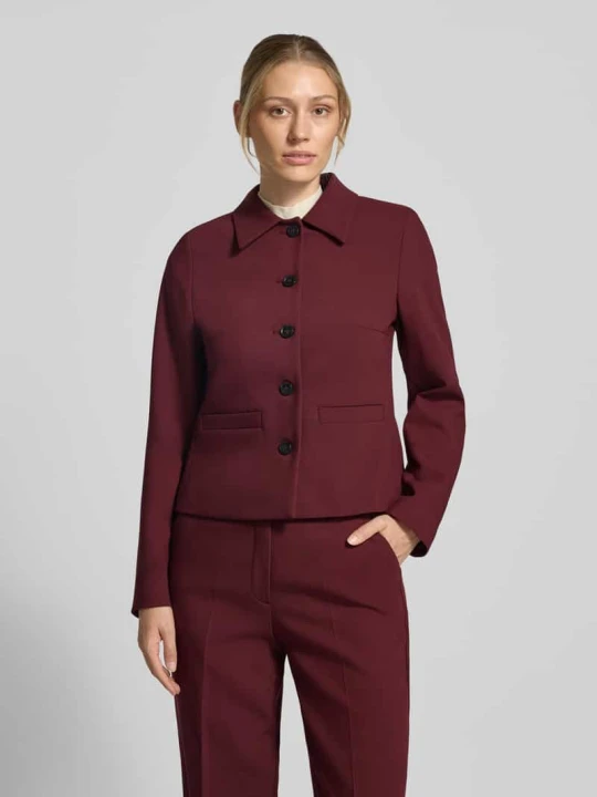 Zdjęcie produktu żakiet o kroju slim fit z kieszeniami z wypustkami MORE & MORE Bordowy