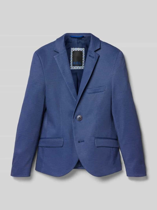 Zdjęcie produktu Żakiet o kroju slim fit z kołnierzem z połami G.O.L. Granatowy