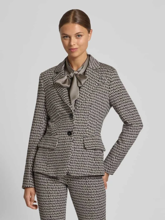 Zdjęcie produktu Żakiet o kroju slim fit z kołnierzem z połami Marc Cain Średnioszary