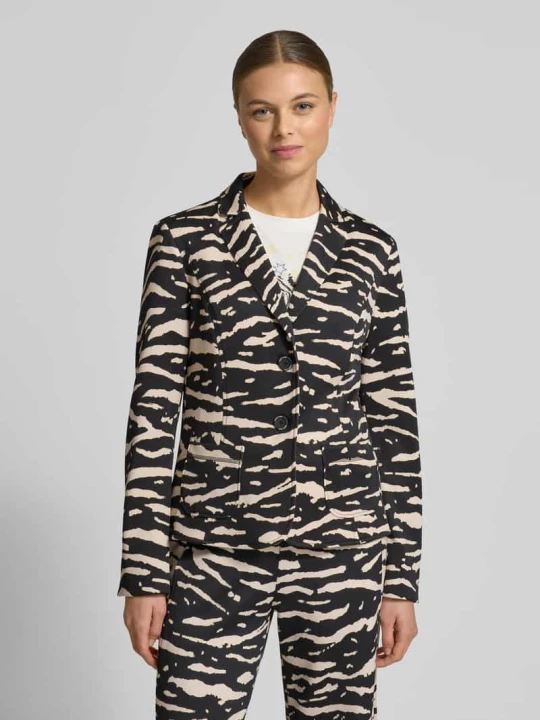 Zdjęcie produktu Marynarka w kroju slim fit z kołnierzem z klapami Marc Cain czarny