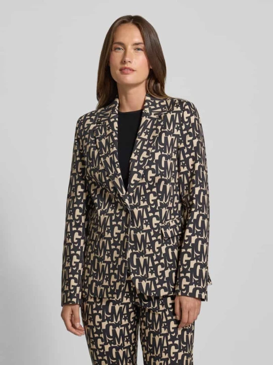 Zdjęcie produktu Żakiet o kroju slim fit z kołnierzem z połami milano italy Grafitowy