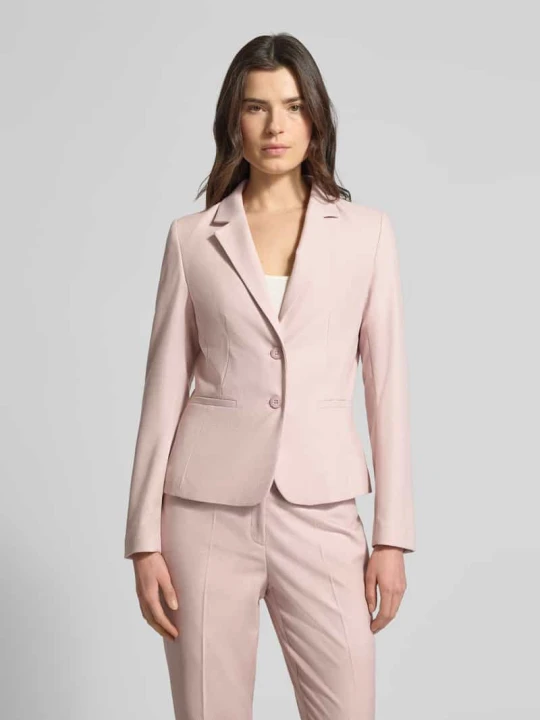 Zdjęcie produktu Żakiet o kroju slim fit z kołnierzem z połami MORE & MORE Różowawy