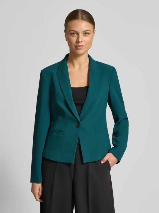 Zdjęcie produktu Żakiet o kroju slim fit z lamowanymi kieszeniami comma Petrol