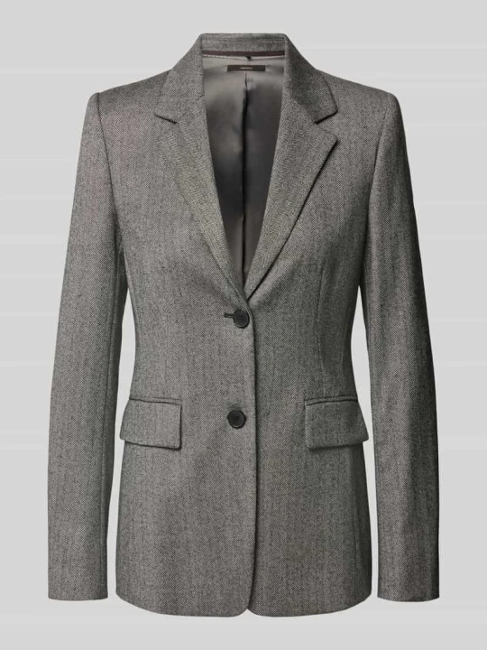 Zdjęcie produktu Żakiet o kroju slim fit z mieszanka żywej wełny i elastanu z kieszenie z patką Windsor Jasnoszary