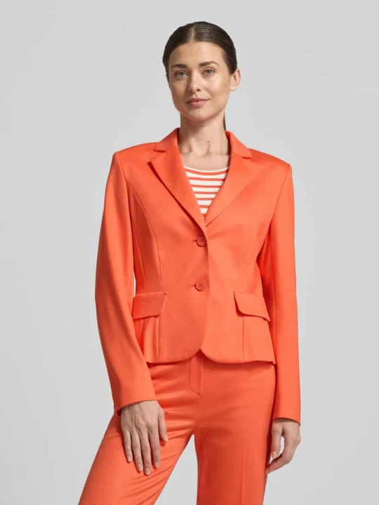 Zdjęcie produktu Żakiet o kroju slim fit z mieszanki wiskozy Marc Cain Koralowy