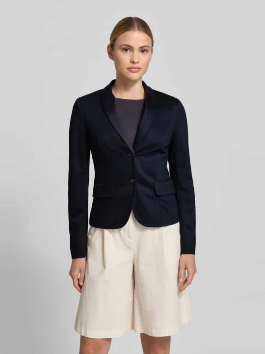 Zdjęcie produktu Żakiet o kroju slim fit z mieszanki wiskozy Marc Cain Granatowy