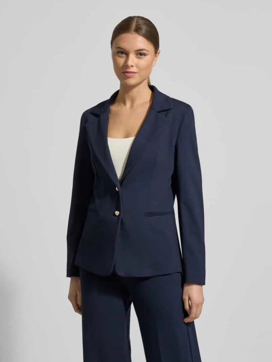 Zdjęcie produktu Żakiet o kroju slim fit z mieszanki wiskozy model „Ritmo” Marella Granatowy