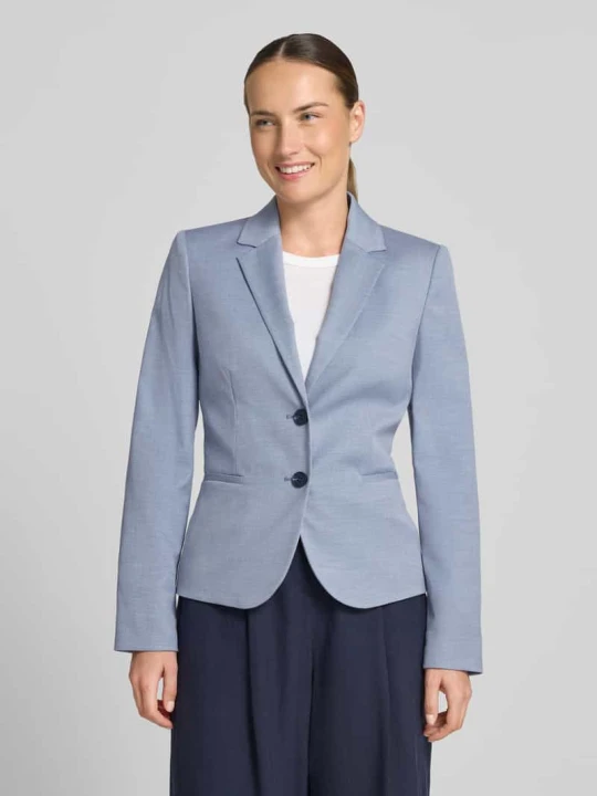 Zdjęcie produktu Żakiet o kroju slim fit z wpuszczanymi kieszeniami i kołnierzem z połami Christian Berg Jasnoniebieski