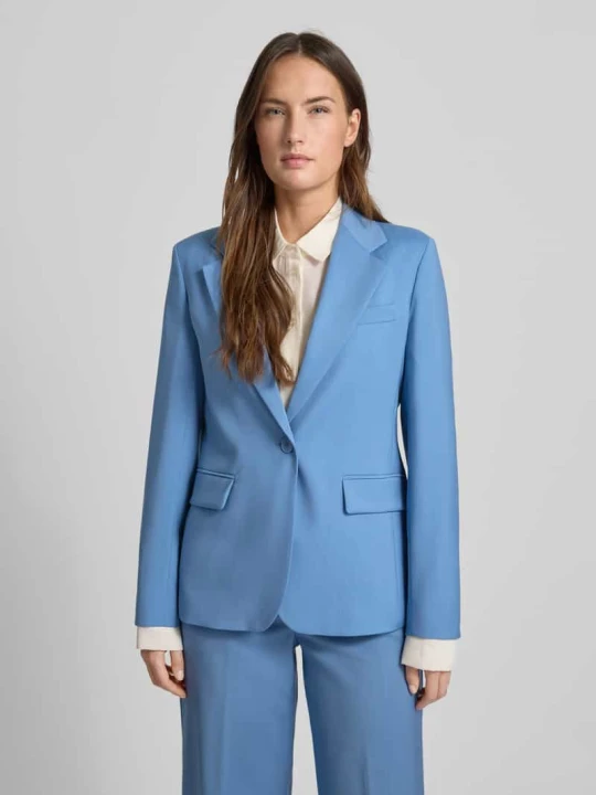 Zdjęcie produktu Dopasowany żakiet z czystej żywej wełny model 'LAMINE' Weekend Max Mara Jasnoniebieski