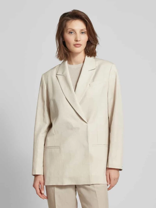 Zdjęcie produktu Żakiet z brustaszą Calvin Klein Piaskowy