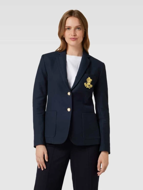 Zdjęcie produktu Żakiet z detalem z logo model ‘ANFISA’ Lauren Ralph Lauren Granatowy
