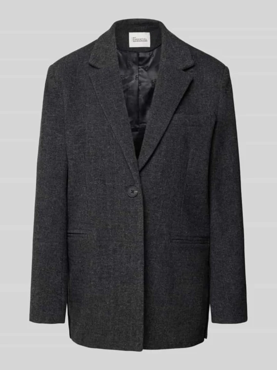 Zdjęcie produktu Żakiet z dodatkiem wełny i kołnierzem z połami model 'Layla' My Essential Wardrobe Ciemnoszary