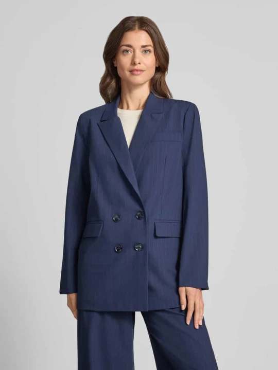 Zdjęcie produktu Żakiet z kieszeniami z patką model 'Lana' My Essential Wardrobe Ciemnoniebieski