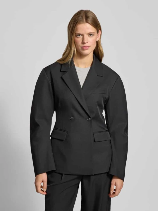 Zdjęcie produktu Żakiet z kołnierzem z klapami Gina Tricot Czarny