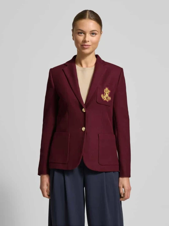 Zdjęcie produktu Marynarka z kołnierzem z klapami Lauren Ralph Lauren Bordowy