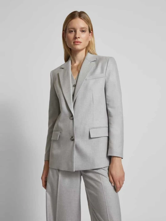 Zdjęcie produktu Żakiet z kołnierzem z połami — Capsule Wardrobe P&C* Curated By Anouk Yve Średnioszary melanż