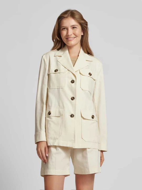 Zdjęcie produktu Żakiet z kołnierzem z połami model ‘BACCA’ Weekend Max Mara Złamany biały