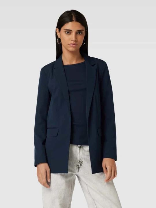 Zdjęcie produktu Marynarka z kołnierzem z klapami model 'Bossy' Pieces Granatowy