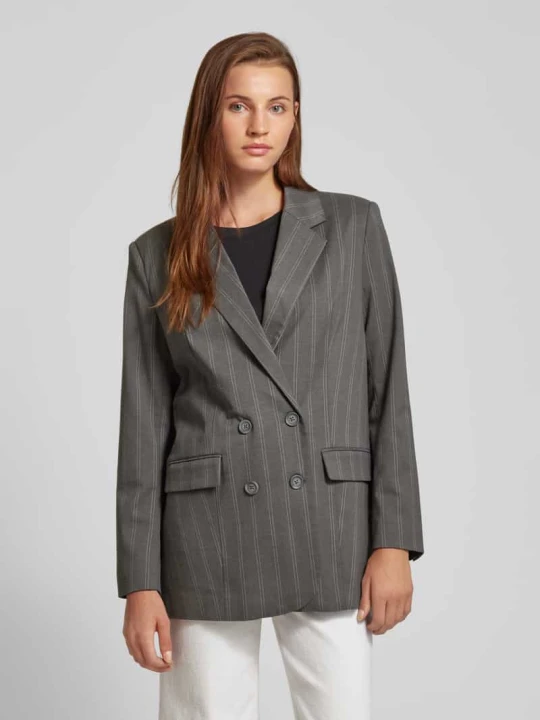 Zdjęcie produktu Żakiet z kołnierzem z połami model ‘Tito’ My Essential Wardrobe Średnioszary