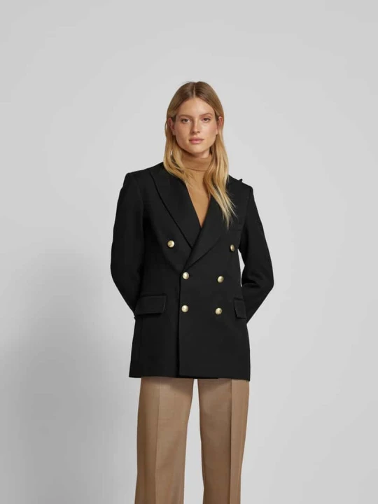 Zdjęcie produktu Żakiet z kołnierzem z połami Victoria Beckham Czarny