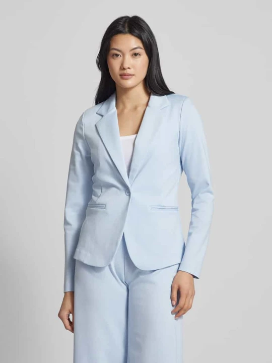Zdjęcie produktu Żakiet z lamowanymi kieszeniami model ‘KATE’ Ichi Jasnoniebieski