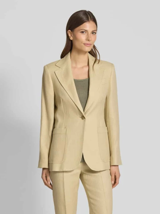 Zdjęcie produktu Żakiet z nakładanymi kieszeniami model ‘GALLI’ Weekend Max Mara Piaskowy