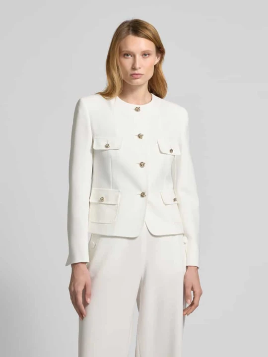 Zdjęcie produktu Żakiet z nakładanymi kieszeniami z patką model ‘YANA’ Max Mara Biały